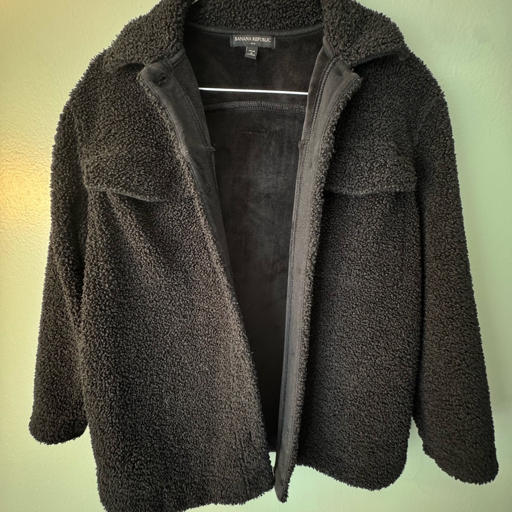 Banana Republic Black Sherpa Jacket